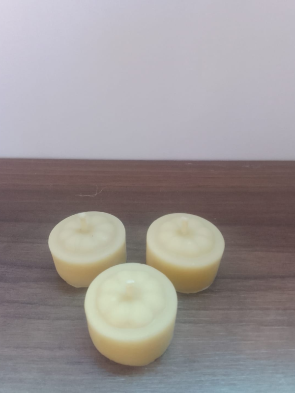 KIT COM 3 VELAS 100% CERA DE ABELHA TIPO RECHAUD