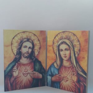 Díptico Sagrado Coração de Jesus e Imaculado Coração de Maria