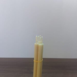 KIT COM 5 VELAS DE 100% CERA DE ABELHA ORACIONAL 20 CM  DE ALTURA POR 1 CM DE DIÂMETRO